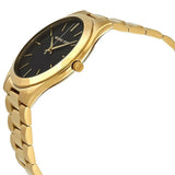  Shop Authentic Michael Kors Slim Runway Quartz Black Dial Gold Steel Strap Watch For Men - MK8621 - Luxxuri