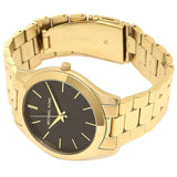  Shop Authentic Michael Kors Slim Runway Quartz Black Dial Gold Steel Strap Watch For Men - MK8621 - Luxxuri