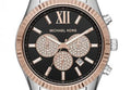  Shop Authentic Michael Kors Lexington Chronograph Crystals Black Dial Two Tone Steel Strap Watch for Men - MK8714 - Luxxuri