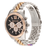  Shop Authentic Michael Kors Lexington Chronograph Crystals Black Dial Two Tone Steel Strap Watch for Men - MK8714 - Luxxuri