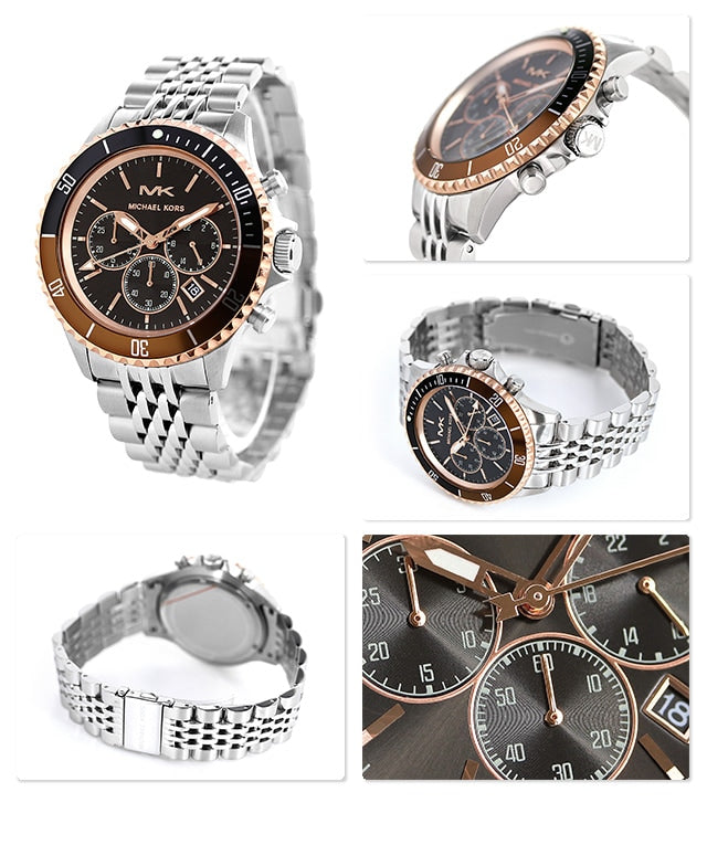  Shop Authentic Michael Kors Bayville Chronograph Black Dial Silver Steel Strap Watch For Men - MK8725 - Luxxuri