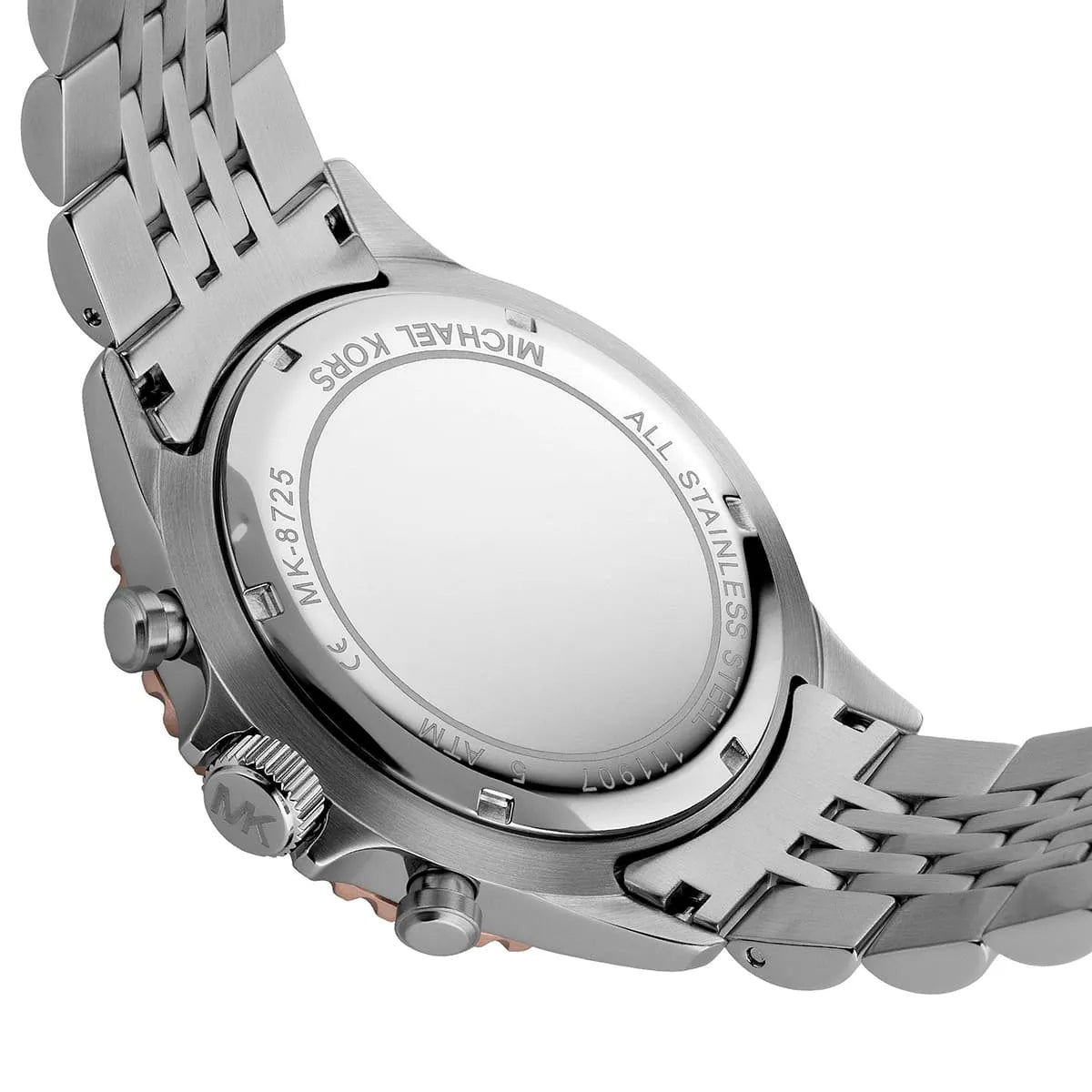  Shop Authentic Michael Kors Bayville Chronograph Black Dial Silver Steel Strap Watch For Men - MK8725 - Luxxuri