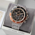  Shop Authentic Michael Kors Bayville Chronograph Black Dial Silver Steel Strap Watch For Men - MK8725 - Luxxuri