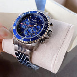  Shop Authentic Michael Kors Bayville Chronograph Black Dial Silver Steel Strap Watch For Men - MK8749 - Luxxuri