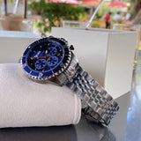  Shop Authentic Michael Kors Bayville Chronograph Blue Dial Grey Steel Strap Watch For Men - MK8727 - Luxxuri