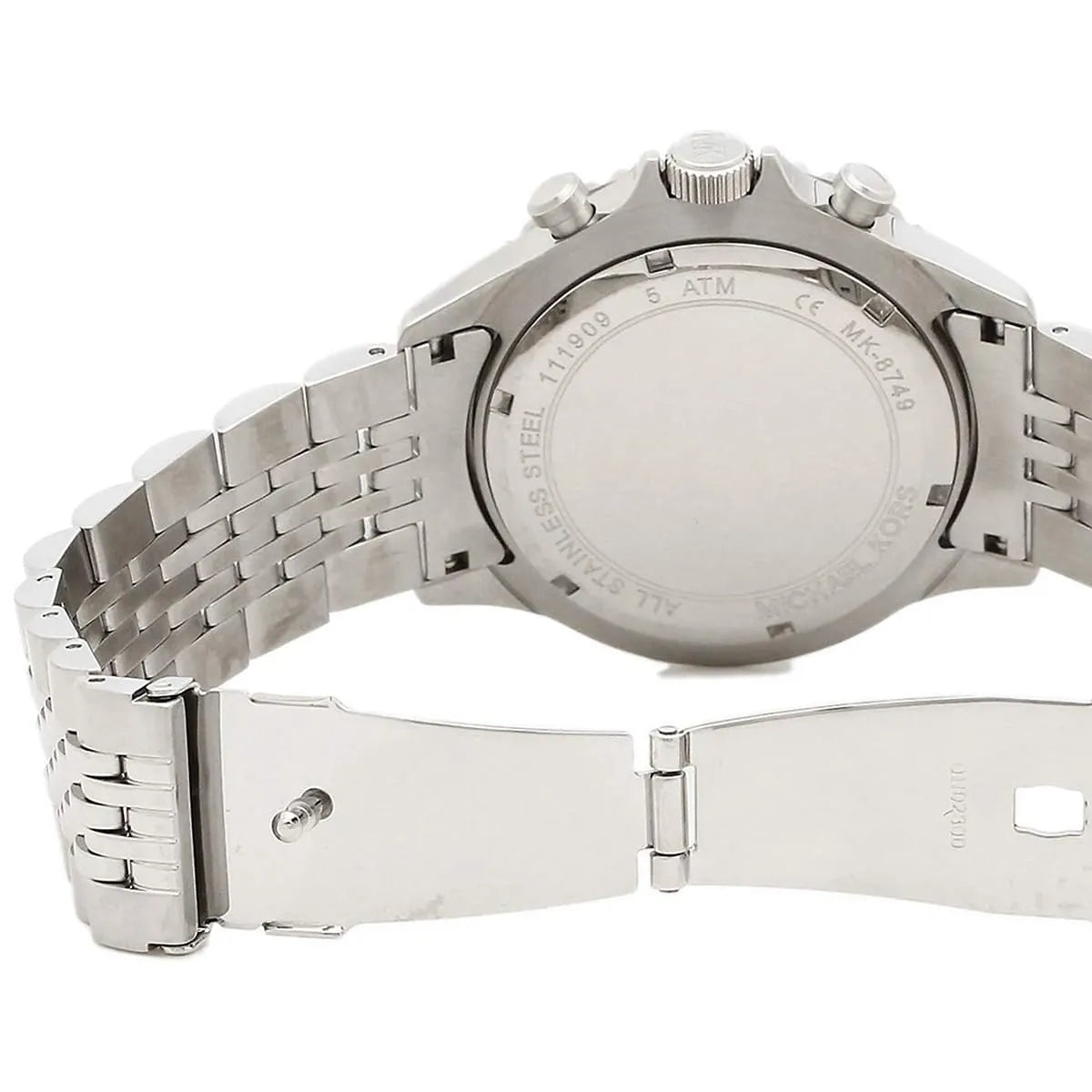  Shop Authentic Michael Kors Bayville Chronograph Black Dial Silver Steel Strap Watch For Men - MK8749 - Luxxuri