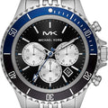  Shop Authentic Michael Kors Bayville Chronograph Black Dial Silver Steel Strap Watch For Men - MK8749 - Luxxuri