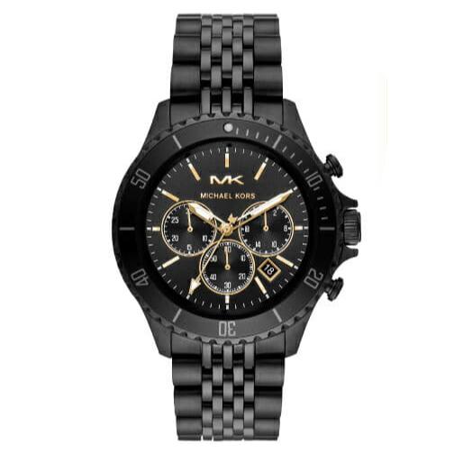  Shop Authentic Michael Kors Bayville Chronograph Black Dial Black Steel Strap Watch For Men - MK8750 - Luxxuri