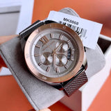  Shop Authentic Michael Kors Brecken Chronograph Grey Dial Silver Mesh Strap Watch For Men - MK8868 - Luxxuri
