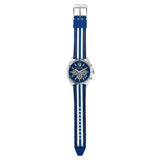  Shop Authentic Michael Kors Brecken Chronograph Blue Dial Two Tone PVC Strap Watch For Men - MK8950 - Luxxuri