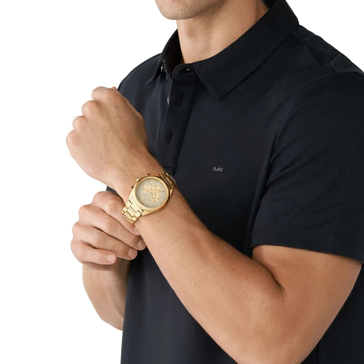  Shop Authentic Michael Kors Janelle Chronograph Gold Dial Gold Steel Strap Watch For Men - MK8995 - Luxxuri