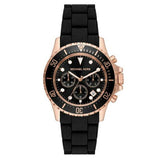  Shop Authentic Michael Kors Everest Chronograph Black Dial Black Silicone Strap Watch For Men - MK9055 - Luxxuri