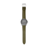  Shop Authentic Michael Kors Pilot Chronograph Grey Dial Grey Leather Strap Watch for Men - MK9129 - Luxxuri