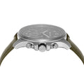 Michael Kors Pilot Chronograph Grey Dial Grey Leather Strap Watch for Men - MK9129