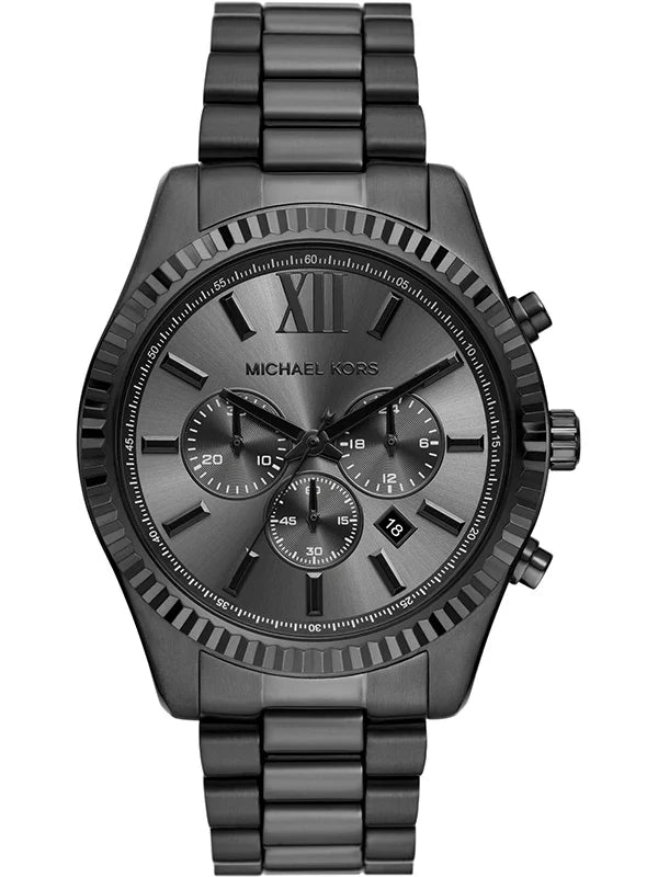  Shop Authentic Michael Kors Lexington Chronograph Black Dial Black Steel Strap Watch for Men - MK9154 - Luxxuri