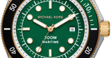  Shop Authentic Michael Kors Maritime Analog Green Dial Black Silicone Strap Watch for Men - MK9158 - Luxxuri