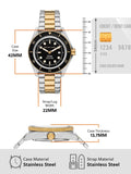 Michael Kors Maritime Three Hand Black Dial Two Tone Steel Strap Watch for Men - MK9180
