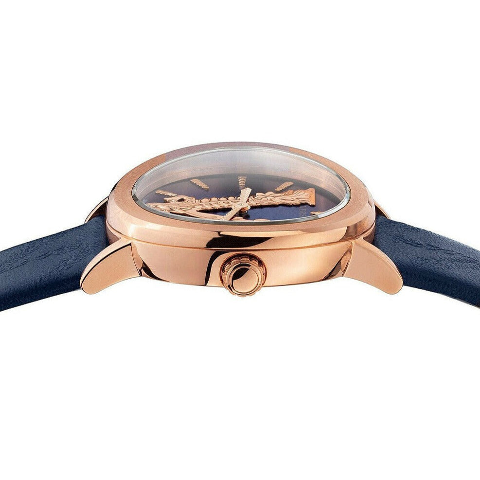  Shop Authentic Versace Virtus Quartz Blue Dial Blue Leather Strap Watch for Women - VEHC00419 - Luxxuri