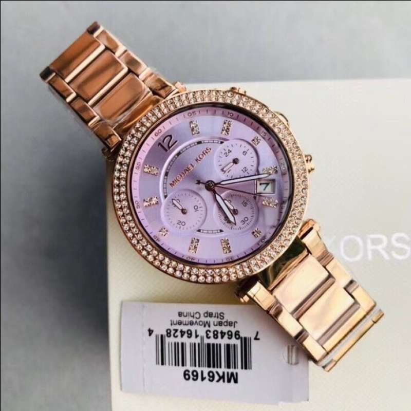  Shop Authentic Michael Kors Parker Purple Dial Rose Gold Steel Strap Watch for Women - MK6169 - Luxxuri