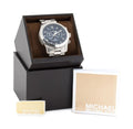  Shop Authentic Michael Kors Stop Hunger Chronograph Blue Dial Silver Steel Strap Watch for Men - MK8314 - Luxxuri
