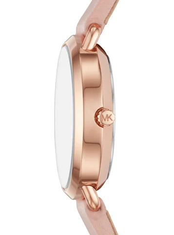  Shop Authentic Michael Kors Petite Portia Silver Dial Pink Rubber Strap Watch For Women - MK2735 - Luxxuri