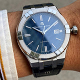  Shop Authentic Maurice Lacroix Aikon Automatic Blue Dial Blue Leather Strap Watch For Men - AI6008-ss001-430-1 - Luxxuri