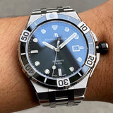  Shop Authentic Maurice Lacroix Aikon Venturer Black Dial Silver Steel Strap Watch for Men - AI6058-SS002-330-1 - Luxxuri
