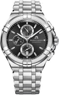  Shop Authentic Maurice Lacroix Aikon Chronograph Black Dial Silver Steel Strap Watch for Men - AI1018-SS002-330-1 - Luxxuri