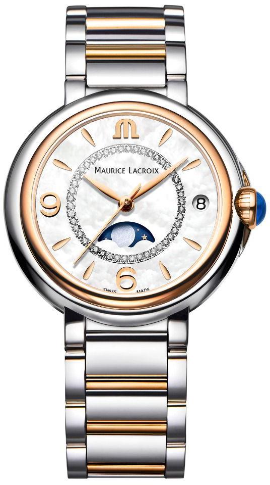  Shop Authentic Maurice Lacroix Fiaba Moonphase Mother of Pearl Dial Two Tone Steel Strap Watch for Women - FA1084-PVP13-150-1 - Luxxuri