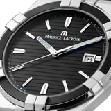  Shop Authentic Maurice Lacroix Aikon Quartz Black Dial Green Crocodile Leather Strap Watch for Men - AI1008-PVB21-330-1 - Luxxuri