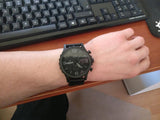  Shop Authentic Fossil Nate Chronograph Black Dial Black Leather Strap Watch for Men - JR1354 - Luxxuri