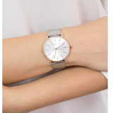  Shop Authentic Armani Exchange Lola Analog White Dial Silver Mesh Strap Watch For Women - AX5537 - Luxxuri