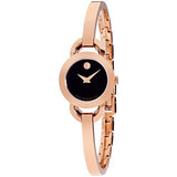  Shop Authentic Movado Rondiro 22mm Black Dial Rose Gold Steel Strap Watch For Women - 0607065 - Luxxuri