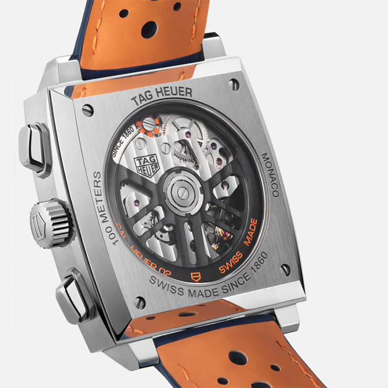  Shop Authentic Tag Heuer Monaco Gulf Automatic Chronograph Blue Dial Blue Leather Strap Watch for Men - CBL2115.FC6494 - Luxxuri