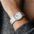  Shop Authentic Gucci 25H Quartz Diamonds Silver Dial Silver Steel Strap Watch for Women - YA163401 - Luxxuri
