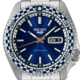  Shop Authentic Seiko 5 Sports Petrol Blue Checker Flag Special Edition Blue Dial Silver Steel Strap Watch For Men - SRPK65K1 - Luxxuri