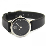  Shop Authentic Calvin Klein Minimal Black Dial Black Leather Strap Watch for Women - K3M231CS - Luxxuri
