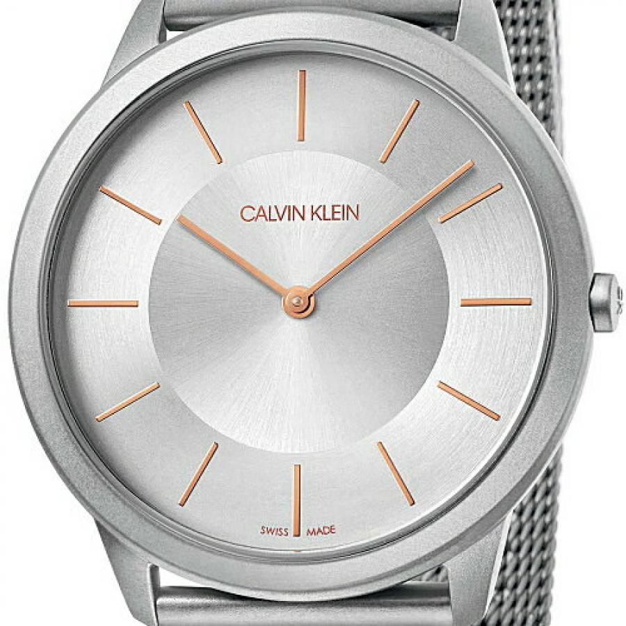  Shop Authentic Calvin Klein Minimal Silver Dial Silver Mesh Strap Watch For Men - K3M521Y6 - Luxxuri