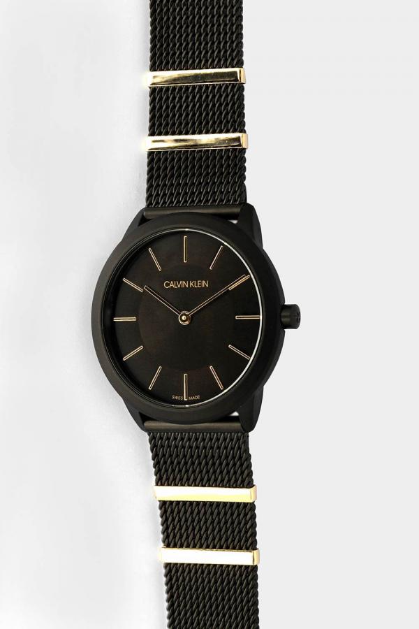  Shop Authentic Calvin Klein Minimal Black Dial Black Steel Strap Watch For Men - K3M524Z1 - Luxxuri