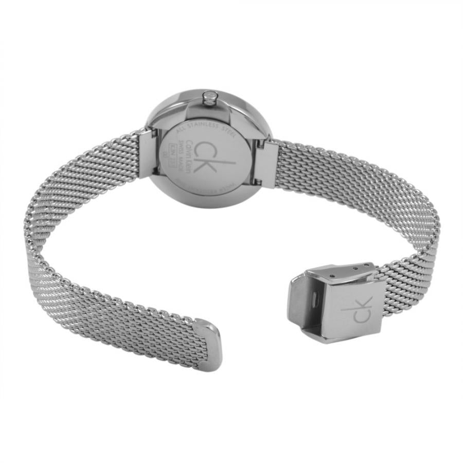  Shop Authentic Calvin Klein Firm White Dial Silver Mesh Bracelet Watch for Women - K3N23126 - Luxxuri