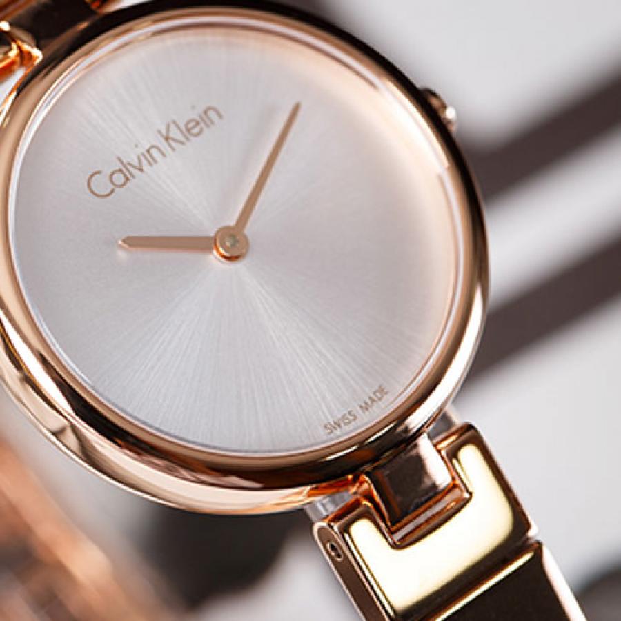  Shop Authentic Calvin Klein Authentic White Dial Rose Gold Steel Strap Watch for Women - K8G23646 - Luxxuri