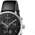  Shop Authentic Calvin Klein High Noon Chronograph Black Dial Black Leather Strap Watch for Men - K8M271C1 - Luxxuri