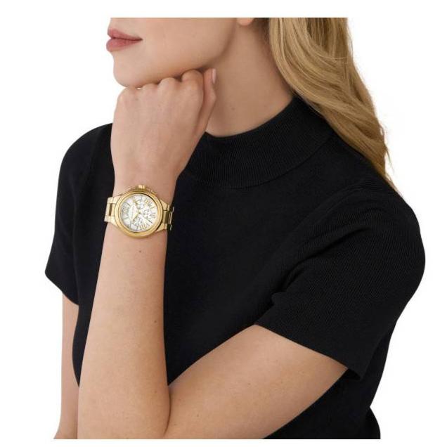  Shop Authentic Michael Kors Camille Chronograph White Dial Gold Steel Strap Watch For Women - MK7270 - Luxxuri