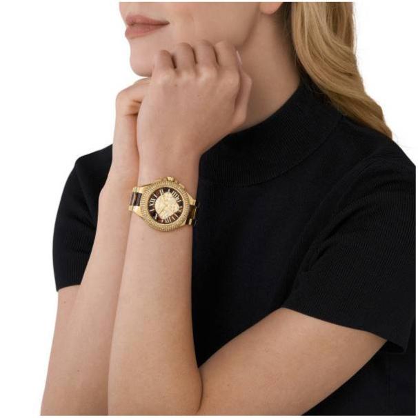  Shop Authentic Michael Kors Camille Chronograph Brown Dial Two Tone Steel Strap Watch For Women - MK7269 - Luxxuri