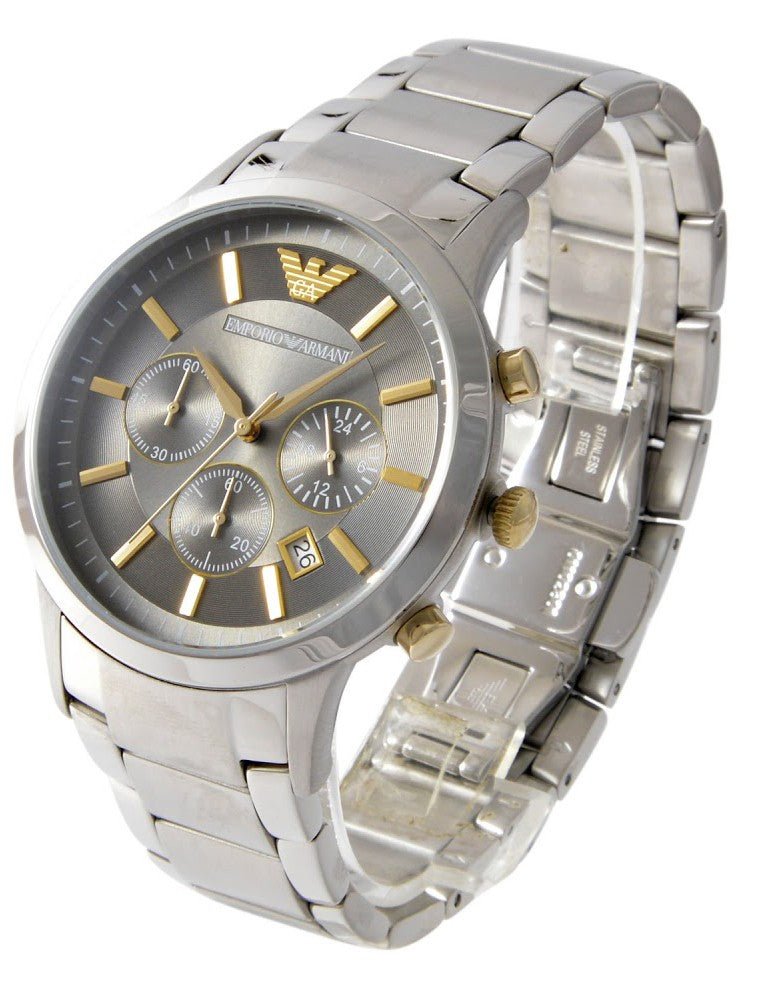  Shop Authentic Emporio Armani Quartz Grey Dial Silver Steel Strap Watch For Men - AR11047 - Luxxuri