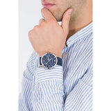  Shop Authentic Emporio Armani Giovanni T Bar Chronograph Quartz Blue Dial Blue Leather Strap Watch For Men - AR11226 - Luxxuri
