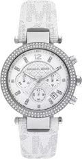  Shop Authentic Michael Kors Parker Chronograph White Dial White Leather Strap Watch For Women - MK7226 - Luxxuri