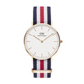  Shop Authentic Daniel Wellington Classic Canterbury White Dial Two Tone NATO Strap Watch For Women - DW00100030 - Luxxuri