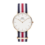  Shop Authentic Daniel Wellington Classic Canterbury White Dial Two Tone NATO Strap Watch For Women - DW00100030 - Luxxuri