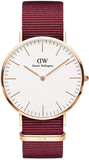  Shop Authentic Daniel Wellington Classic Roselyn White Dial Maroon Nylon Strap Watch For Women - DW00100267 - Luxxuri